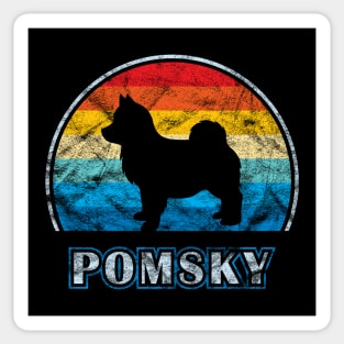 Pomsky Vintage Design Dog Sticker